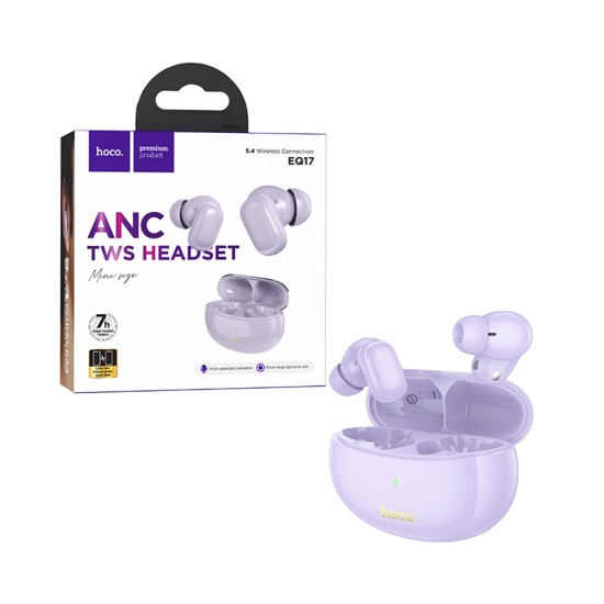 Hoco True Wireless Earbuds EQ17 Praise ANC Purple